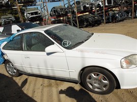 2000 Honda Civic Ex White Coupe 1.6L Vtec AT #A22570